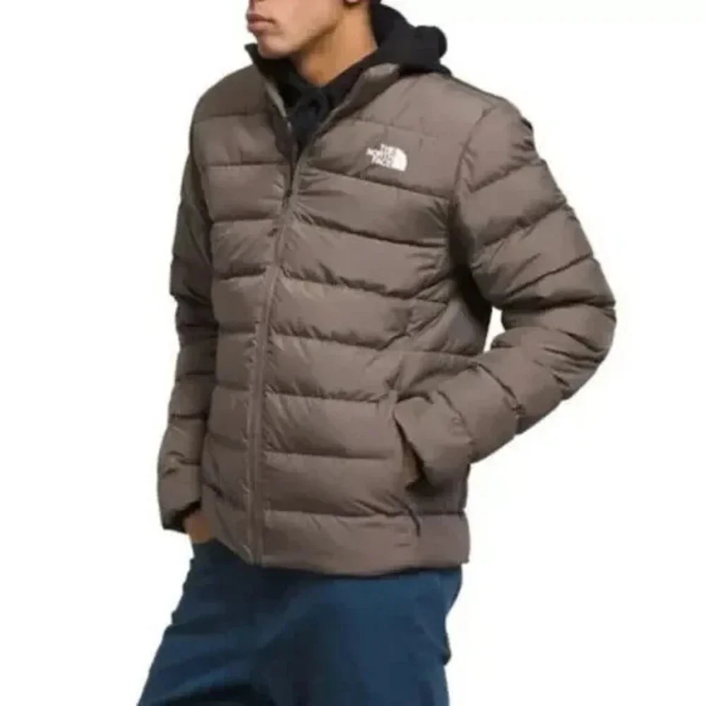 The North Face Aconcagua 3 Puffer Jacket Men's 2X Falcon Brown Full Zip SGN1571